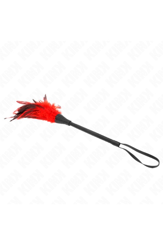 KINK - PLUMES DE POULET TICKLE EN FORME DE CORNE ROUGE 36 CM