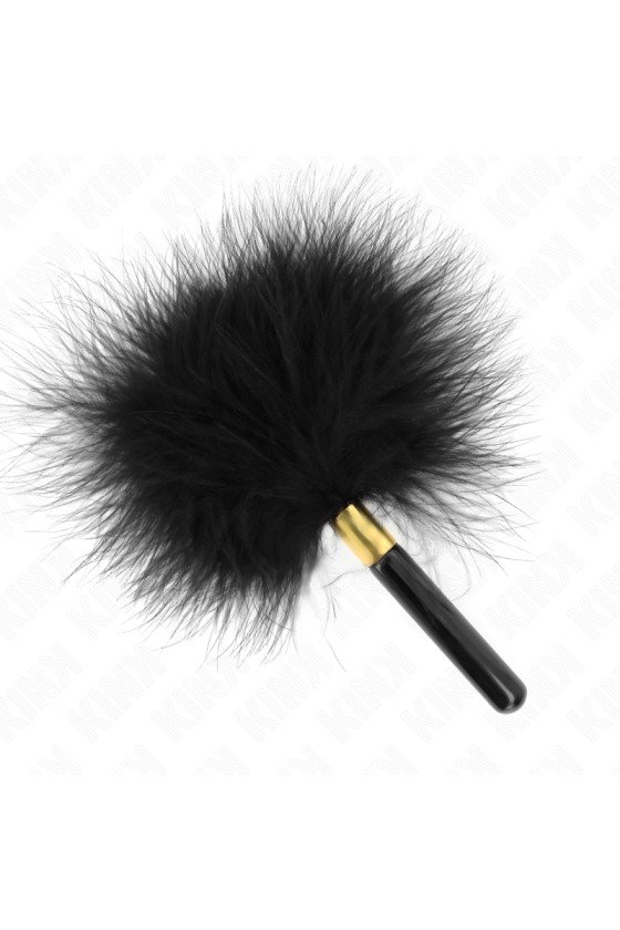 KINK - BLACK GOLD METAL TICKLE FEATHERS 18 CM