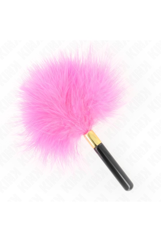 KINK - FUCHSIA GOLD METAL TICKLE FEATHERS 18 CM