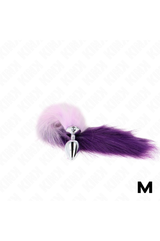 KINK - PLUG ANALE MISURA M 8 X 3,5 CM CON CODA SINTETICA 40 CM VIOLA