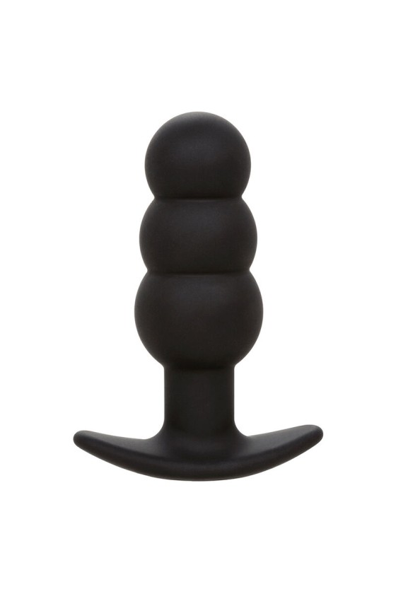 CALEXOTICS - ROCK BOTTOM PLUG ANAL COM ESFERAS 10 VIBRAÇÕES SILICONE PRETO