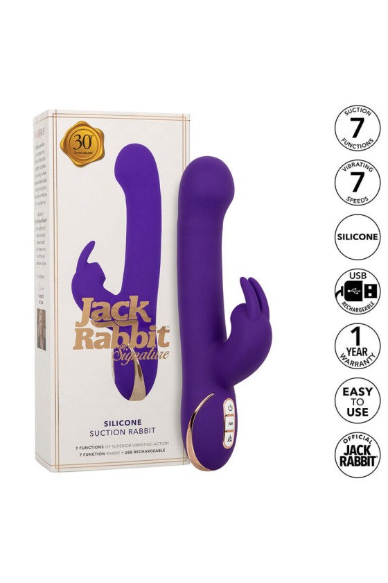 CALEXOTICS - JACK RABBIT VIBRATEUR  STIMULATEUR 7 MODES DE VIBRATIONS ET SUCCIONS BLEU