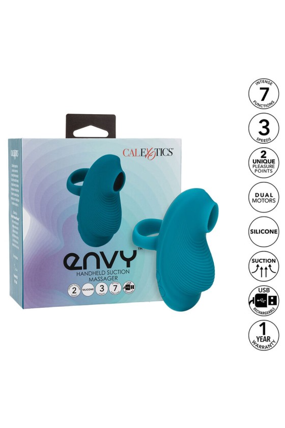 CALEXOTICS - ENVY HANDROLLING-BALL-MASSAGER 7 VIBRATIONEN BLAU