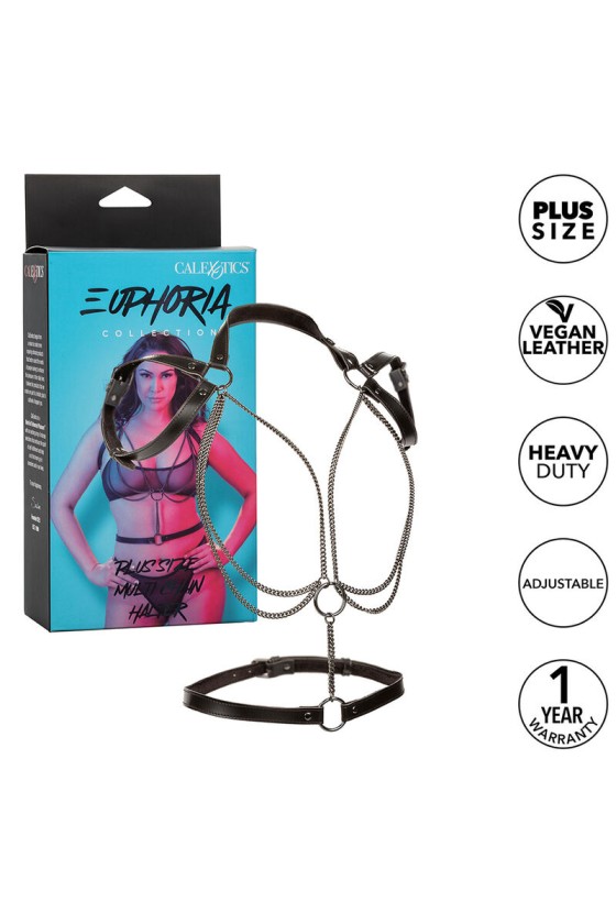 CALEXOTICS - EUPHORIA MULTICHAIN HALTER HARNESS PREMIUM TAGLIA PIÙ GRANDE