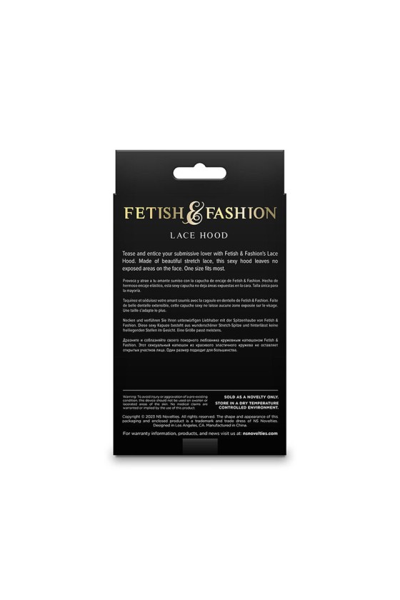 NS NOVELTIES - FETISH  FASHION CAPUZ DE RENDA PRETO