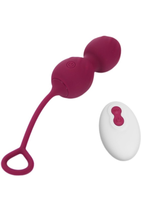 ARMONY - BLOSSOMS VAGINAL DUMBBELL VIBRATION REMOTE CONTROL 10 VIBRATIONS DARK RED