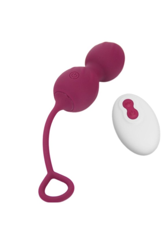 ARMONY - BLOSSOMS VAGINAL DUMBBELL VIBRATION REMOTE CONTROL 10 VIBRATIONS DARK RED