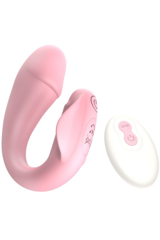 ARMONY - FRESHFUN CICI STAP-ON VIBRADOR CONTROLE REMOTO E APLICATIVO 10 VIBRAÇÕES ROSA