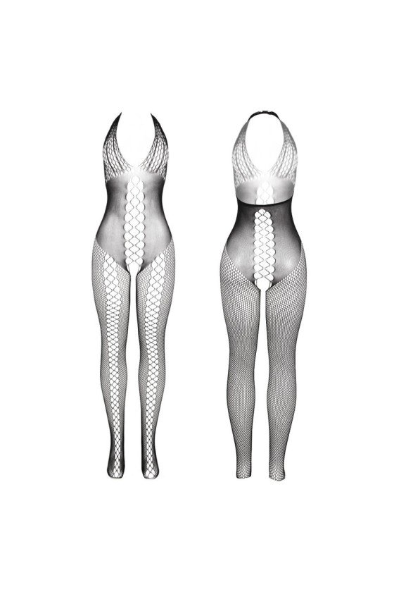 SUBBLIME - 951832 BODYSTOCKING WITH OPEN BACK AND CROSS DETAILS BLACK ONE SIZE