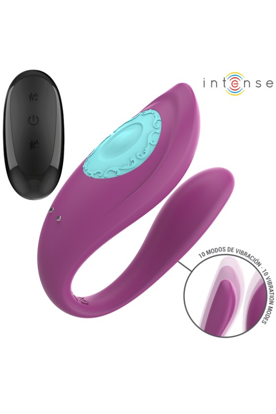 INTENSE - ANNIE VIBRADOR EM FORMA DE U E ESTIMULADOR ROXO CONTROLE REMOTO