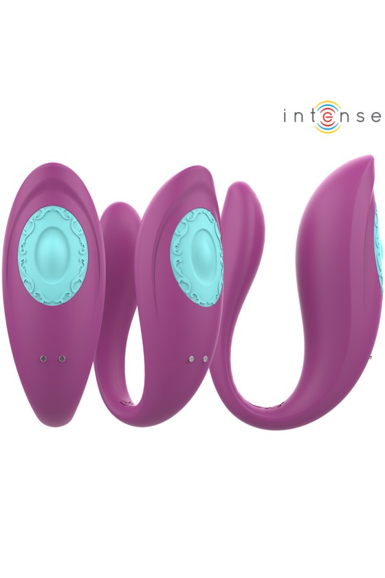 INTENSE - ANNIE VIBRADOR EM FORMA DE U E ESTIMULADOR ROXO CONTROLE REMOTO