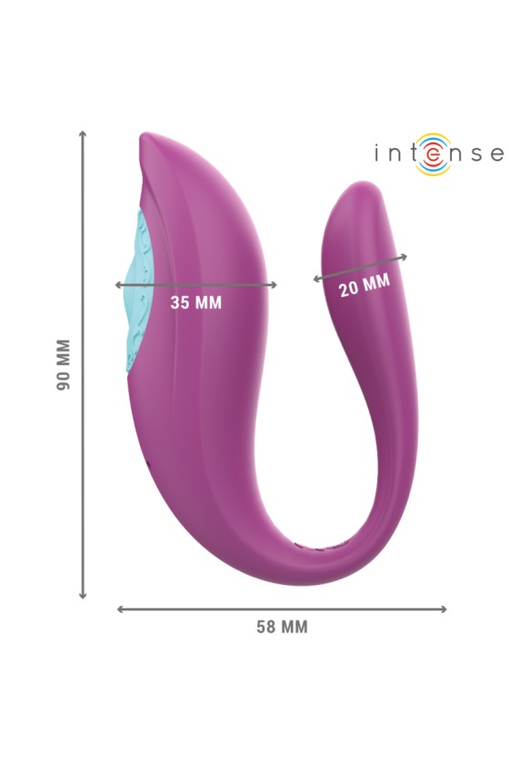 INTENSE - ANNIE VIBRADOR EM FORMA DE U E ESTIMULADOR ROXO CONTROLE REMOTO