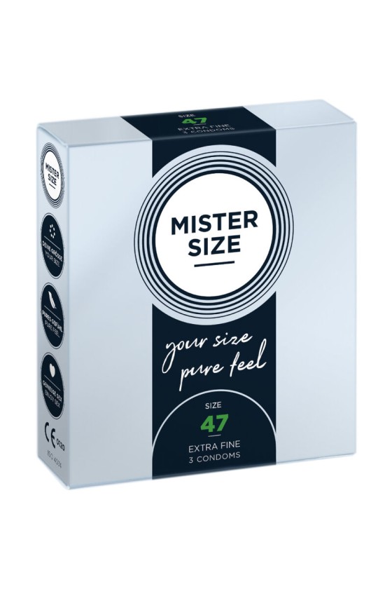 MISTER SIZE - PRESERVATIVOS TALLA XS 47 MM (3 UNIDADES)