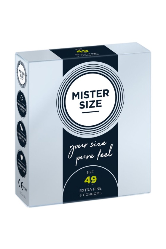 MISTER SIZE - CONDOM SIZE S 49 MM (3 UNITS)