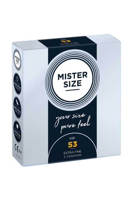 MISTER SIZE - PRÉSERVATIF TAILLE M 53 MM (3 UNITÉS)