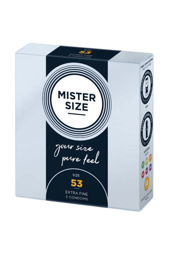 MISTER SIZE - PRÉSERVATIF TAILLE M 53 MM (3 UNITÉS)