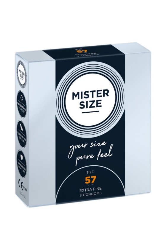 MISTER SIZE - PRÉSERVATIF TAILLE L 57 MM (3 UNITÉS)