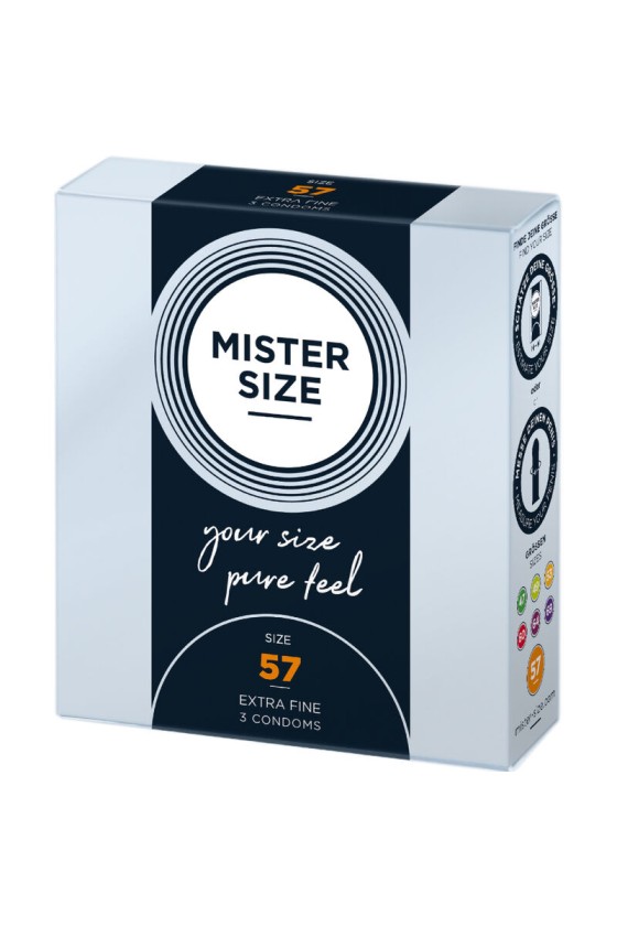 MISTER SIZE - PRÉSERVATIF TAILLE L 57 MM (3 UNITÉS)