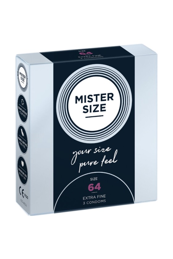 MISTER SIZE - PRÉSERVATIFS TAILLE XXL 64 MM (3 UNITÉS)