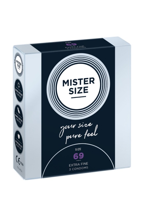 MISTER SIZE - CONDOMS SIZE XXXL 69 MM (3 UNITS)