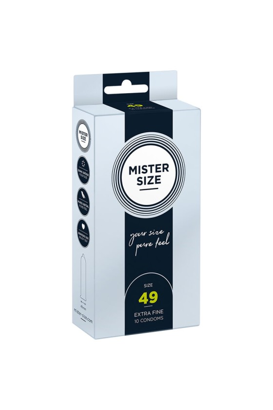 MISTER SIZE - PRESERVATIVO TAMANHO S 49 MM (10 UNIDADES)