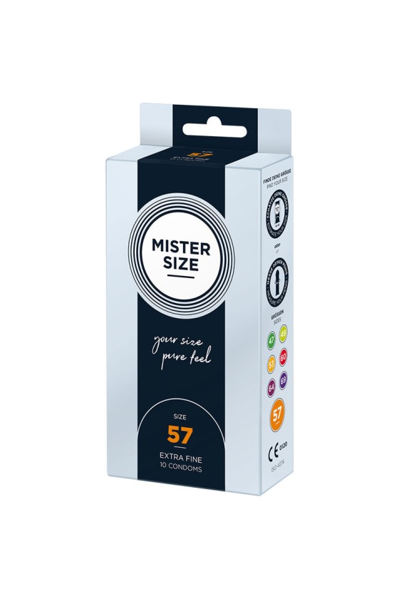 MISTER SIZE - PRÉSERVATIF TAILLE L 57 MM (10 UNITÉS)