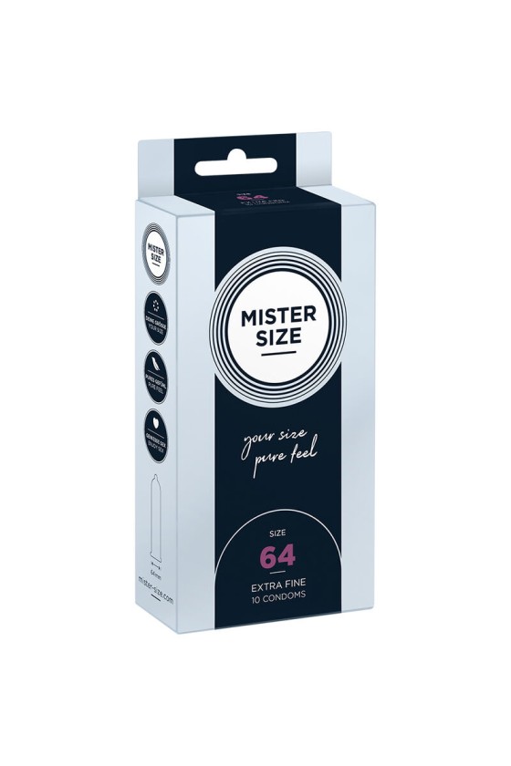 MISTER SIZE - PRÉSERVATIFS TAILLE XXL 64 MM (10 UNITÉS)