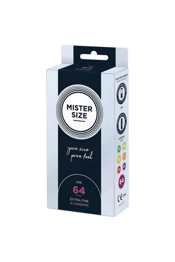 MISTER SIZE - CONDOMS SIZE XXL 64 MM (10 UNITS)