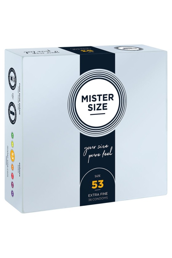 MISTER SIZE - CONDÓN TALLA M 53 MM (36 UNIDADES)