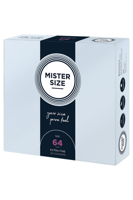 MISTER SIZE - PRÉSERVATIFS TAILLE XXL 64 MM (36 UNITÉS)