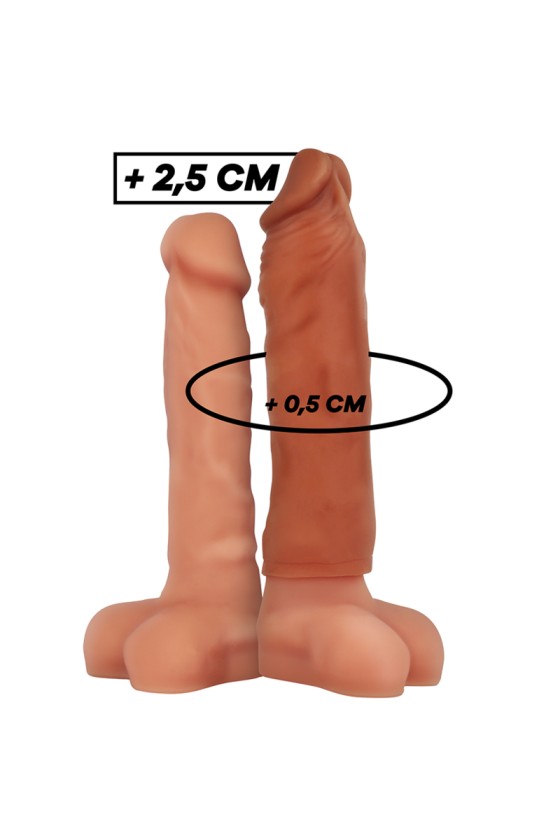 VIRILXL - ESTENSIONE DEL PENE IN SILICONE LIQUIDO V5 MARRONE