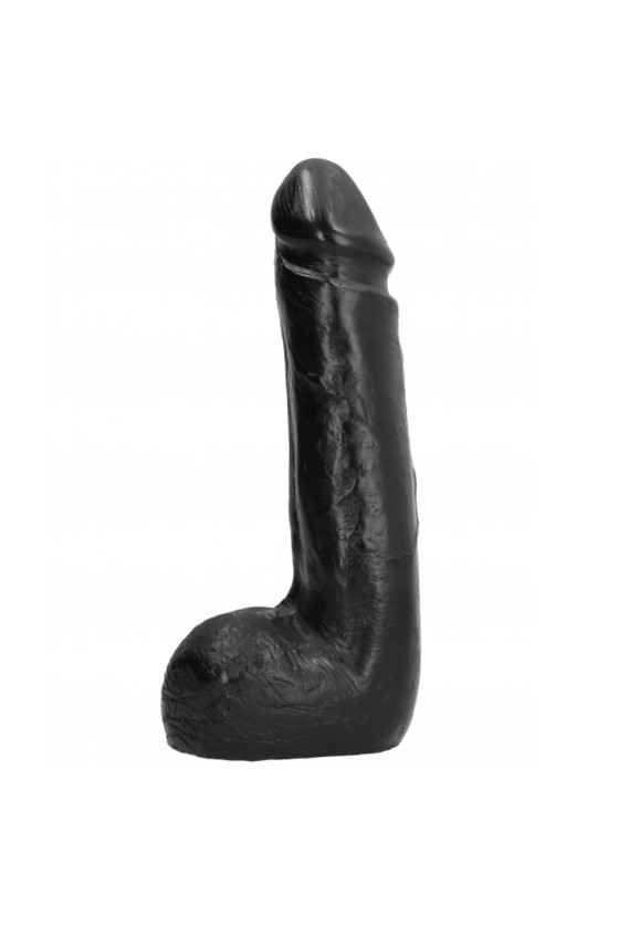 ALL BLACK - DILDO REALISTA NEGRO SUAVE 20 CM