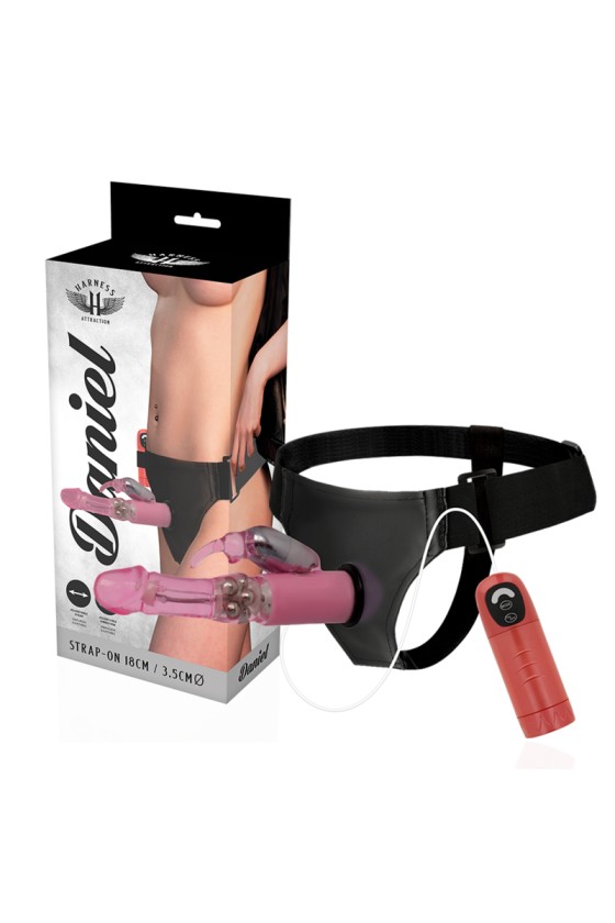 HARNESS ATTRACTION - RNES DANIEL MIT VIBRATION UND ROTATION 18 X 3,5 CM