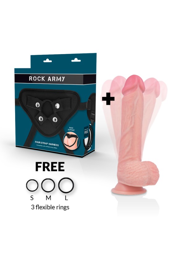 ROCKARMY - HARNESS + HAWK ROTATOR AND VIBRATOR 22 CM