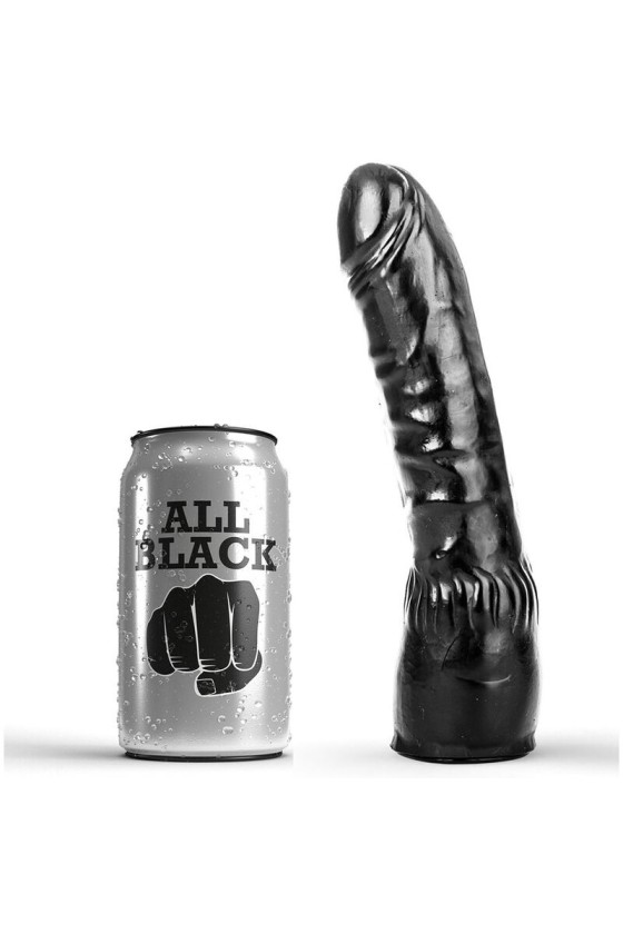 ALL BLACK - DILDO BLACK REALISTIC 20 CM