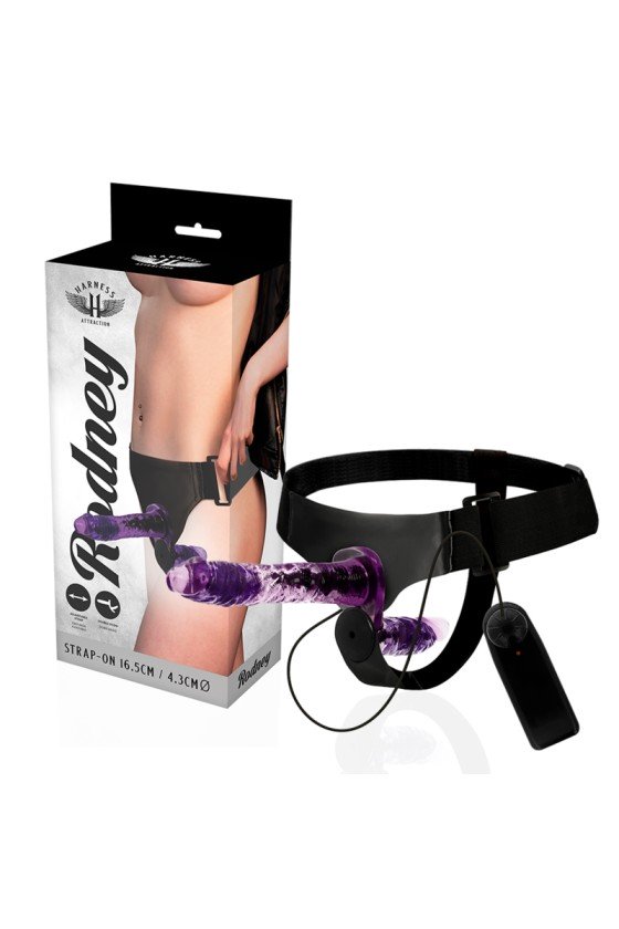 HARNESS ATTRACTION - RODNEY DOBLE PENETRACI N VIBRADOR 18 X 3.5CM