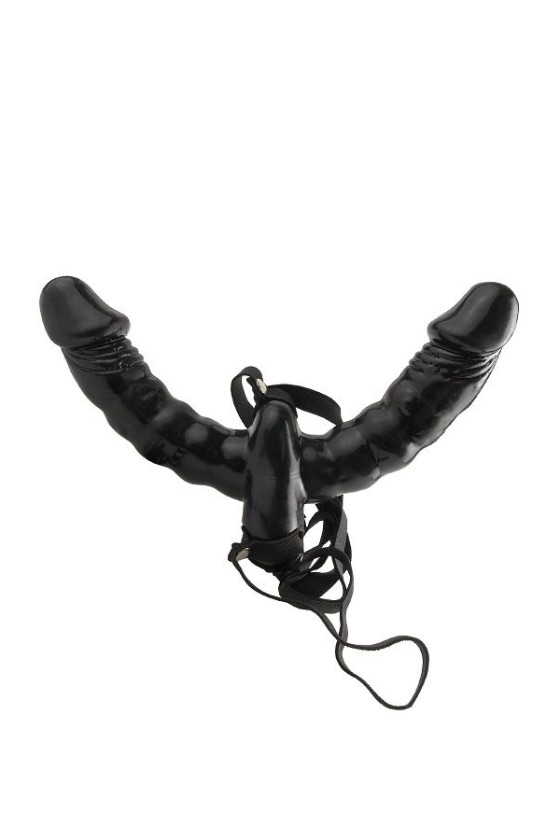 FETISH FANTASY SERIES - VIBRATING DOUBLE DELIGHT STRAP-ON.