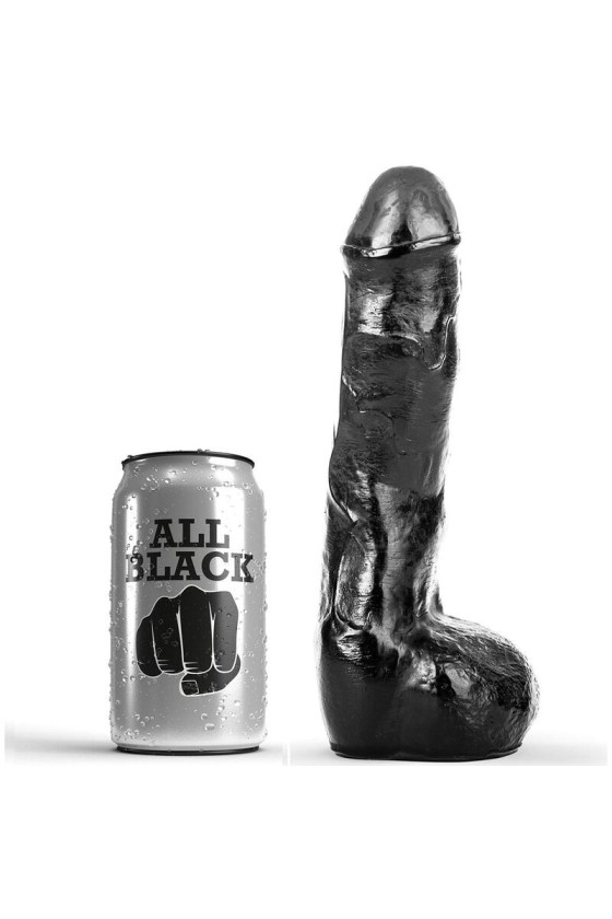 ALL BLACK - PENE ANALE REALISTICO 20 CM