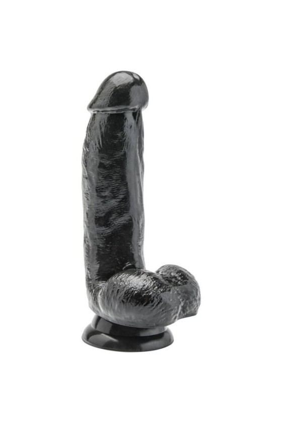 GET REAL - DILDO 12 CM COM BOLAS PRETAS