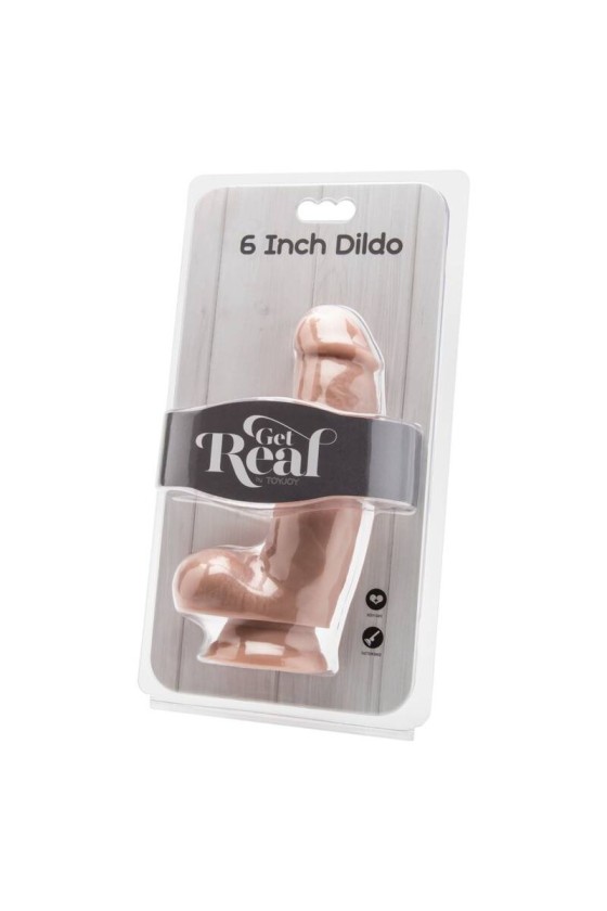 GET REAL - DILDO 12 CM WITH BALLS SKIN