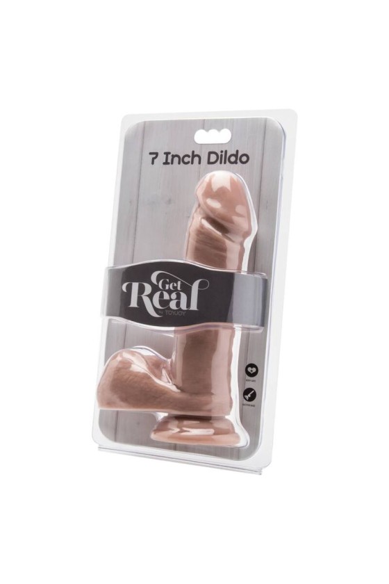 GET REAL - DILDO 18 CM CON BOLAS PIEL