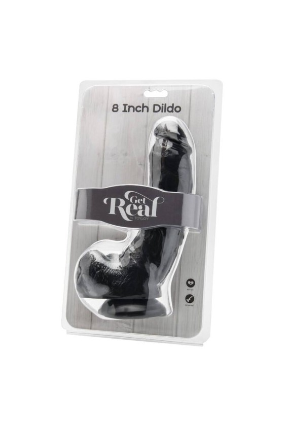 GET REAL - DILDO 20,5 CM MIT KUGELN SCHWARZ