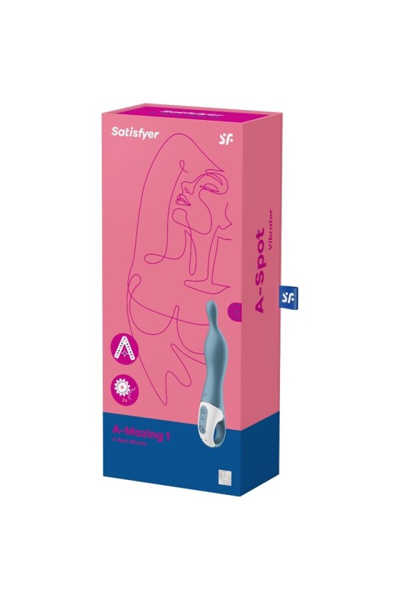 SATISFYER - INCRÍVEL 1 VIBRADOR ASPOT AZUL