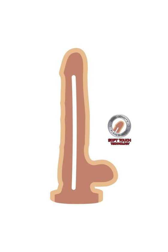 GET REAL - DILDO DUAL DENSIDAD 12 CM BOLAS PIEL