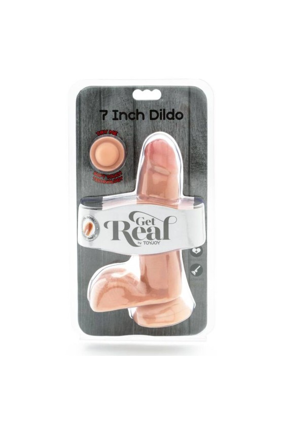 GET REAL - DILDO DUAL DENSIDAD 12 CM BOLAS PIEL