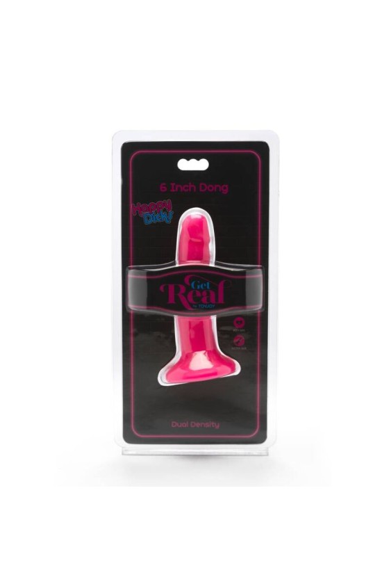 GET REAL - HAPPY DICKS DONG 12 CM PINK