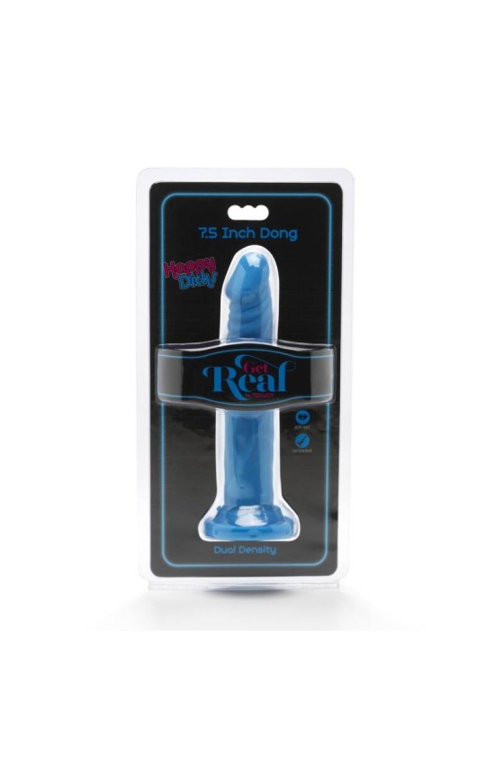 GET REAL - HAPPY DICKS DONG 19 CM BLUE