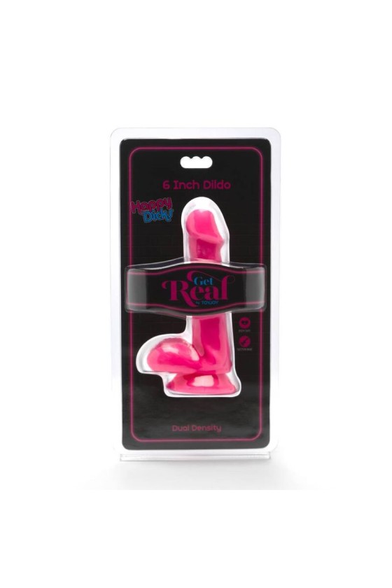 GET REAL - HAPPY DICKS DILDO 12 CM BALLS PINK