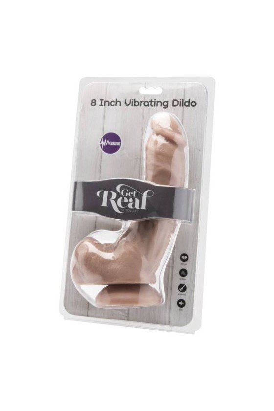 GET REAL - DILDO 20,5 CM WITH BALLS VIBRATOR SKIN