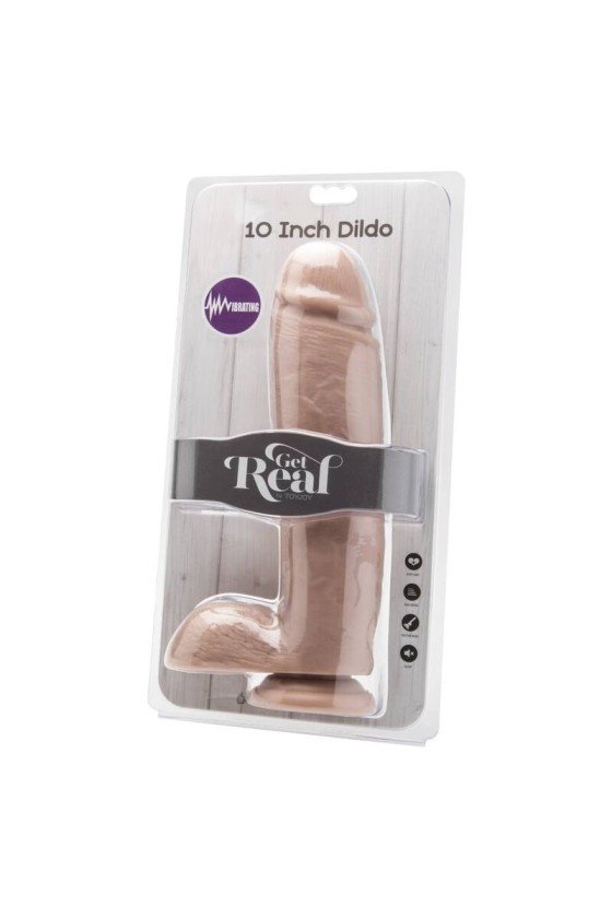 GET REAL - DILDO 25,5 CM WITH BALLS VIBRATOR SKIN